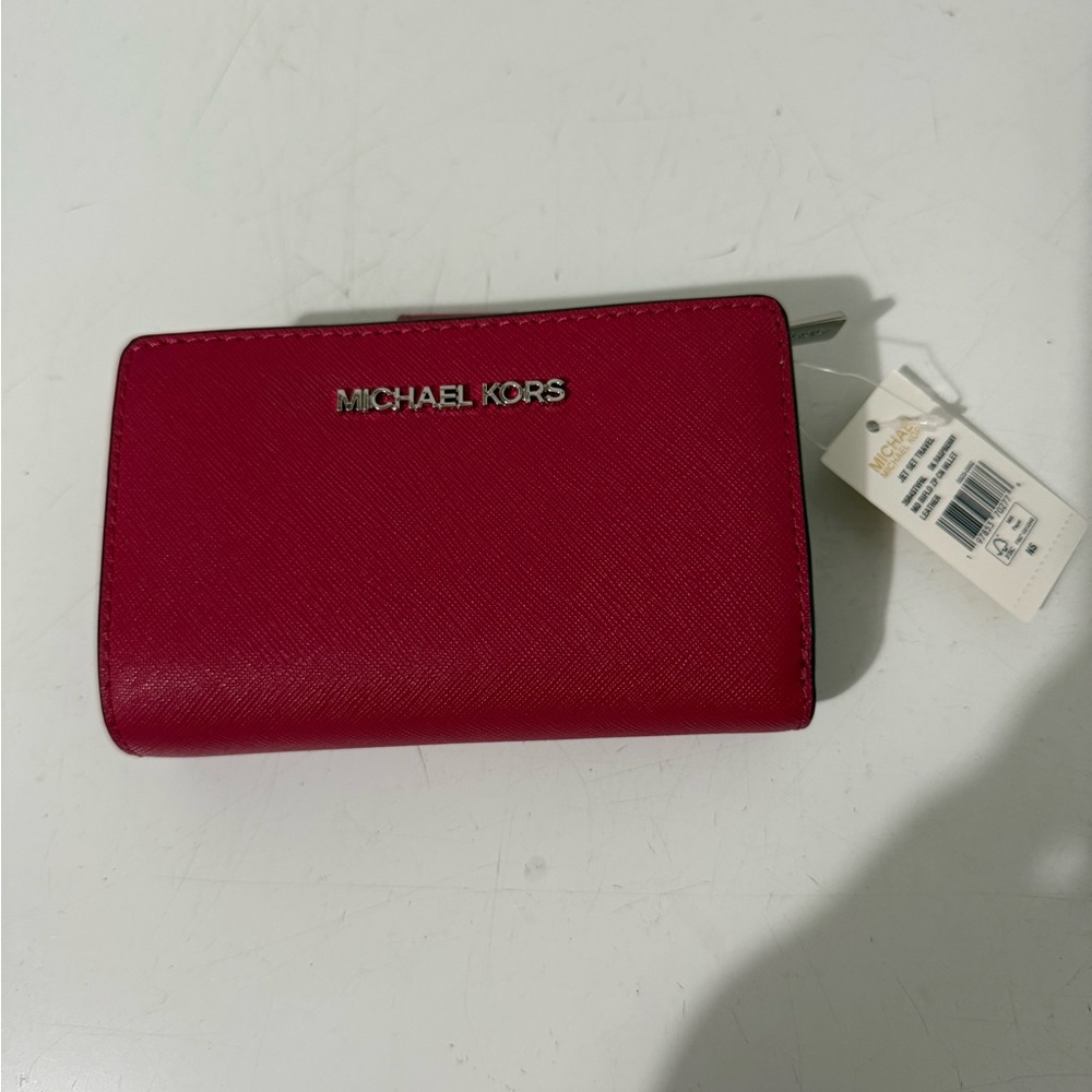 Michael Kors Raspberry Leather Wallet